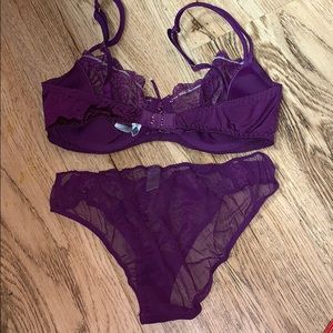 Victoria's Secret Intimates & Sleepwear - Victoria’s Secret Purple Demi Bra Set Size 36D Victoria's Secret Intimates & Sleepwear - Victoria’s Secret Purple Demi Bra Set Size 36D